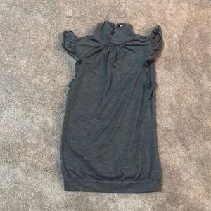Gray turtle neck cap sleeve tank!